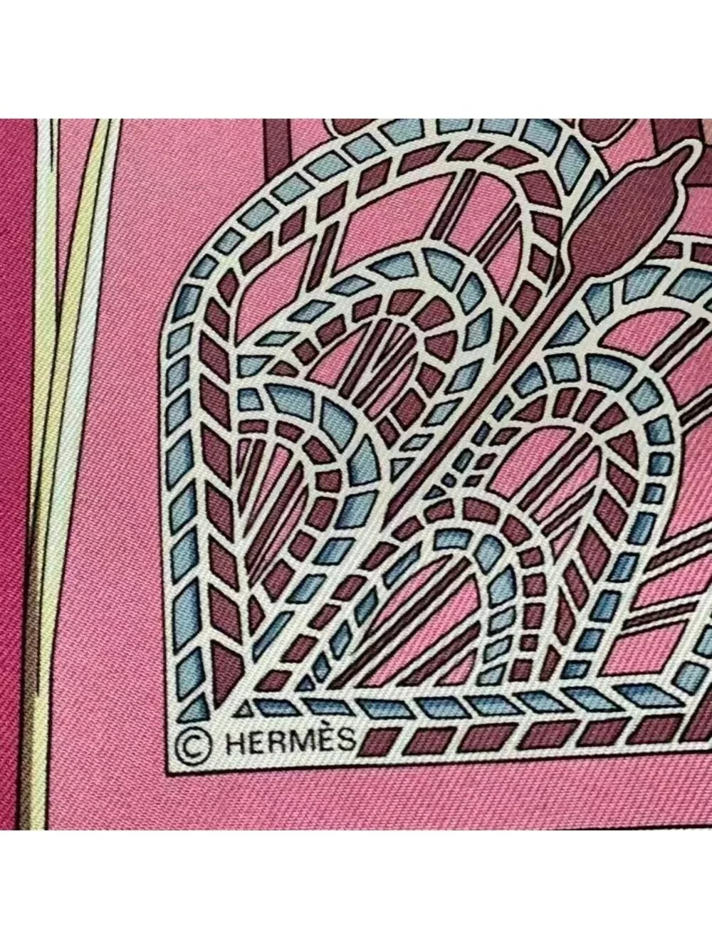 Hermes Scarf Silk Carre 90 Libres Comme L'air the Sky Is Pink